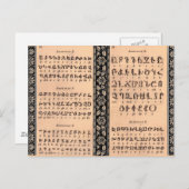 Armenisch-Alphabet Postkarte (Vorne/Hinten)