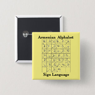 Armenisch-Alphabet-Zeichensprache Button
