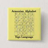 Armenisch-Alphabet-Zeichensprache Button (Vorderseite)
