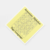 Armenisch-Alphabet-Zeichensprache Papier Napkin Serviette (Ecke)