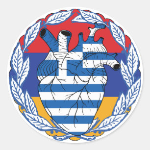 Armenisch Armenisch Griechische Unabhängigkeit Gri Runder Aufkleber