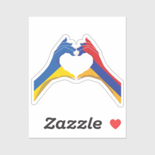 Armenisch Armenisch Ukraine Ukrainische Liebe Herz Aufkleber