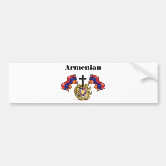 Armenisch Autoaufkleber (Vorne)