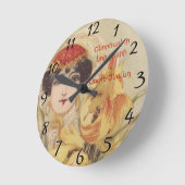 Armenisch Frohe Weihnachtszeit Runde Wanduhr (Winkel)