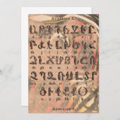 Armenische Alphabet-Einladung Einladung (Vorne/Hinten)