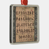 Armenische Alphabet-Ornament Silbernes Ornament (Rechts)
