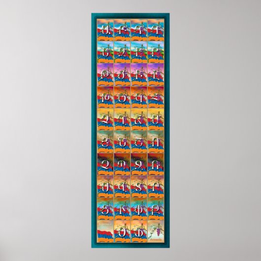 Armenische Alphabet Seasons Poster (Vorne)