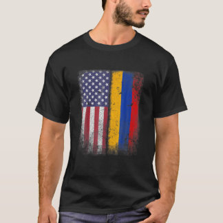 Armenische Amerikanische Flagge Armenien USA T-Shirt