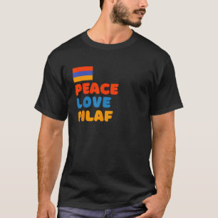 Armenische Fahne Frieden Liebe Pilaf Armenian Rice T-Shirt