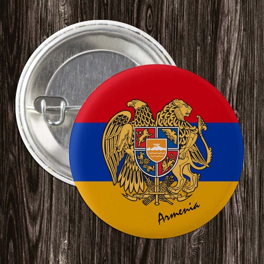 Armenische Fahne, patriotisches Armenien Button