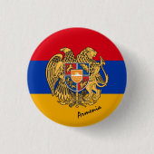 Armenische Fahne, patriotisches Armenien Button (Vorderseite)