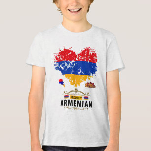 Armenische Flag-Outfit-Idee für Kinder Republik Ar Tri-Blend Shirt