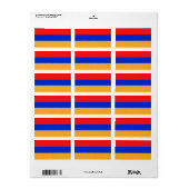 Armenische Flagge Adressaufkleber (Vorne)