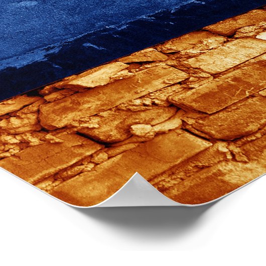 Armenische Flagge an der Wand Poster (Ecke)