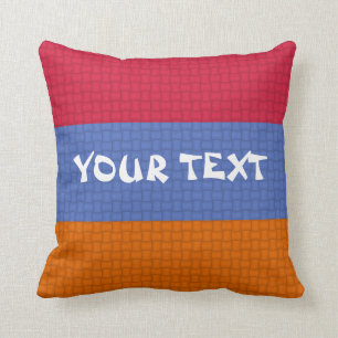 Armenische Flagge Armeniens: ADDIEREN SIE TEXT Kissen