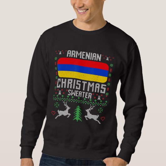 Armenische Flagge Armenischer Weihnachtssüßer Sweatshirt (Vorderseite)