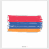 Armenische Flagge Aufkleber (Blatt)