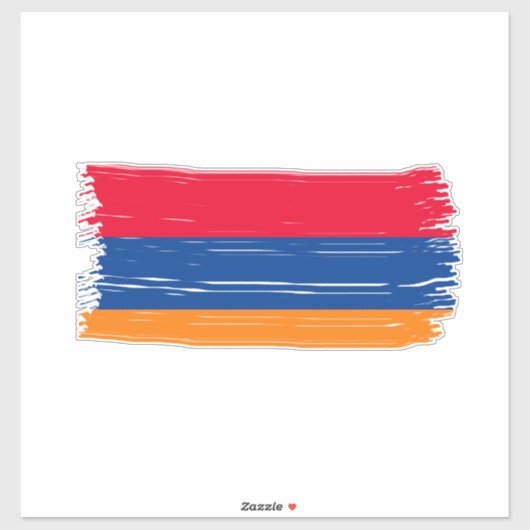 Armenische Flagge Aufkleber (Blatt)