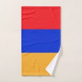 Armenische Flagge Badhandtuch Set (Handtuch)