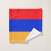 Armenische Flagge Badhandtuch Set (Waschlappen)