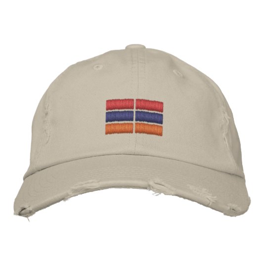 Armenische Flagge bestickte Baseballkappe (Vorderseite)