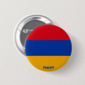 Armenische Flagge Charming Patriotic Button (Vorne & Hinten)