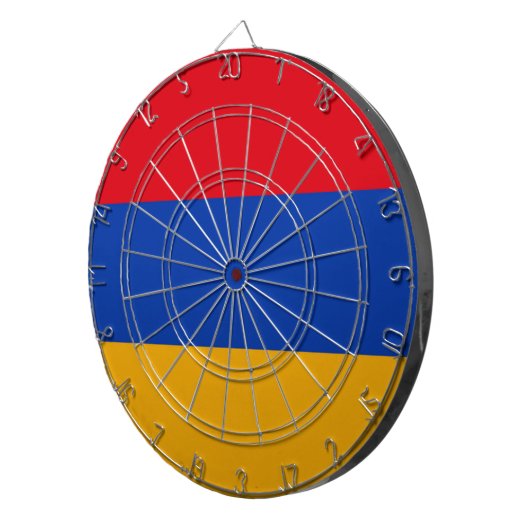 armenische Flagge Dartscheibe (Vorderseite rechts)