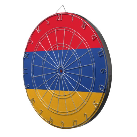 Armenische Flagge Dartscheibe (Vorderseite rechts)