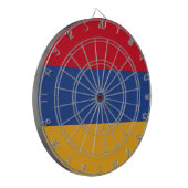 Armenische Flagge Dartscheibe (Vorderseite Links)