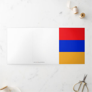 Armenische Flagge Dreifach Gefaltete Karte