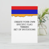 Armenische Flagge Einladung (Stehend Vorderseite)