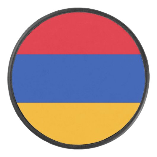 armenische Flagge Eishockey Puck (Vorderseite)
