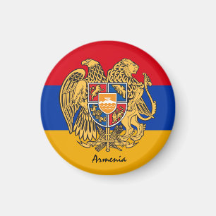 Armenische Flagge, Emblem & Armenien - Urlaub/Spor Magnet