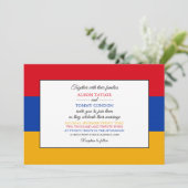 armenische Flagge, Flagge Armeniens Hochzeit Einladung (Stehend Vorderseite)