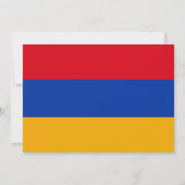 armenische Flagge, Flagge Armeniens Hochzeit Einladung (Rückseite)