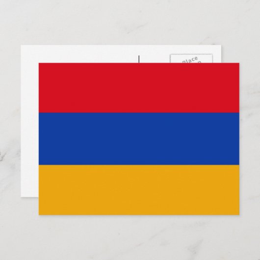 Armenische Flagge, Flagge Armeniens Postkarte (Vorne/Hinten)