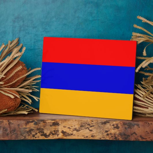 Armenische Flagge Fotoplatte (Seite)