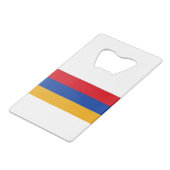 armenische Flagge Geldbeutel Flaschenöffner (Vorderseite Schrägansicht)