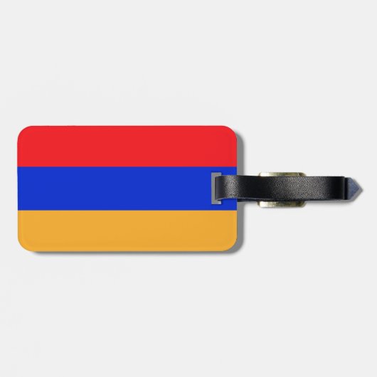 Armenische Flagge Gepäckanhänger (Rückseite horizontal)