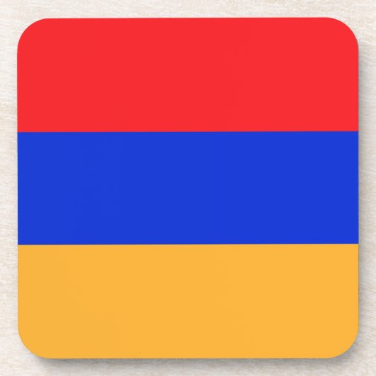 Armenische Flagge Getränkeuntersetzer (Vorderseite)