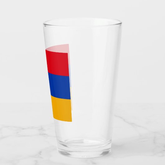 armenische Flagge Glas (Links)