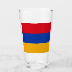 armenische Flagge Glas