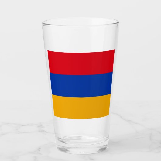 armenische Flagge Glas (Vorderseite)