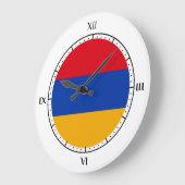 Armenische Flagge Große Wanduhr (Winkel)