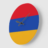 armenische Flagge Große Wanduhr (Winkel)
