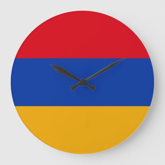armenische Flagge Große Wanduhr (Vorderseite)