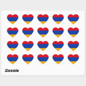 armenische Flagge Herz-Aufkleber (Blatt)