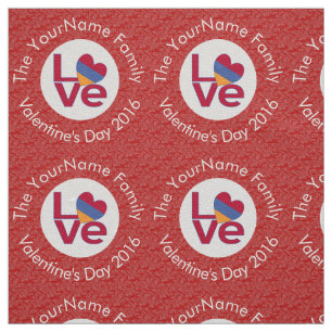 Armenische Flagge Herz LIEBE Rot Personalisierter  Stoff