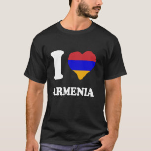 Armenische Flagge Ich liebe Armenien Armenische Wu T-Shirt
