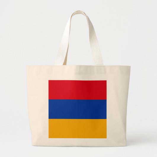 armenische Flagge Jumbo Stoffbeutel (Vorne)